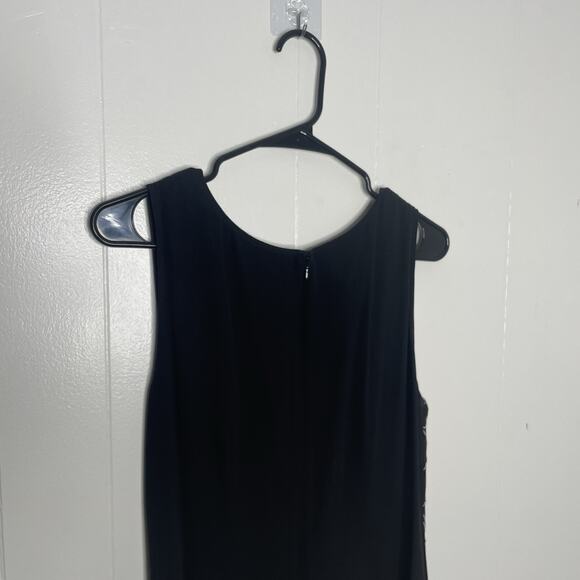 Vintage Bloomingdale’s Silk Beaded Black Evening Dress 14 Gothic Witchy Vamp - Picture 10 of 13